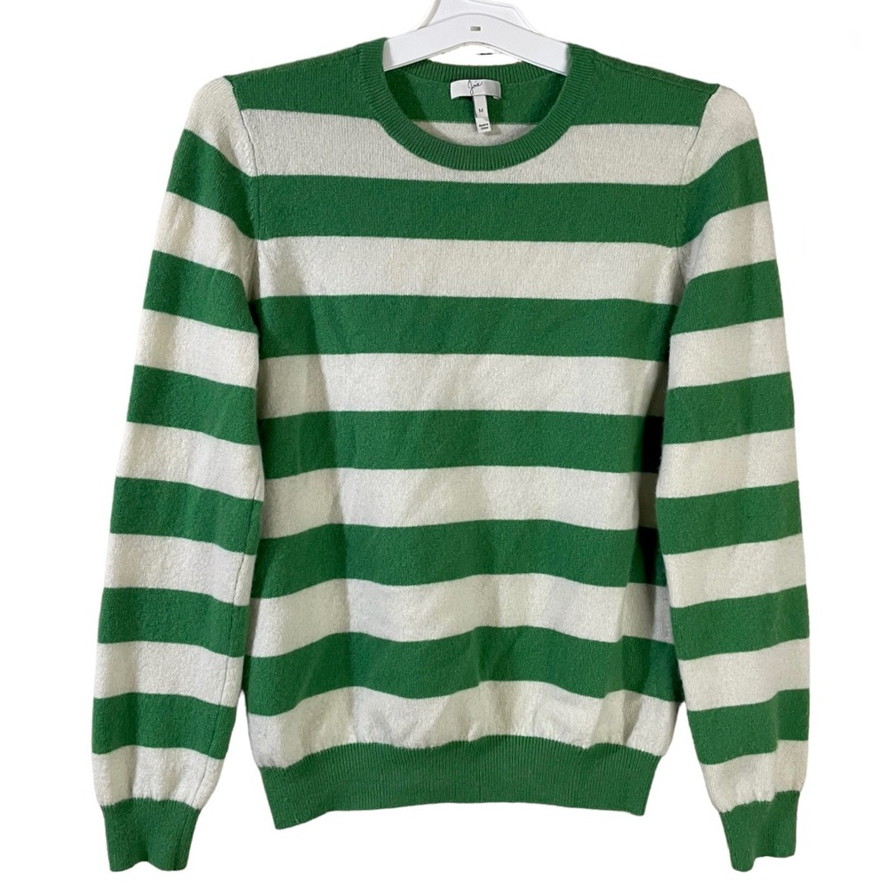 JOIE cashmere striped pullover crewneck sweater Size Medium long sleeves